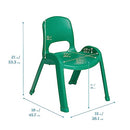 ECR4Kids SitRight Chair, Classroom Seating, Green, 4-Pack Like New