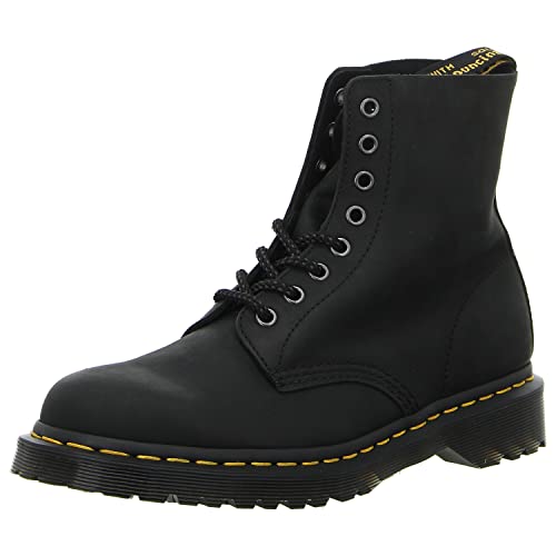 30666001 DR. MARTENS MEN 1460 PASCAL 8 EYE BOOT BLACK WAXED FULL GRAIN SIZE 11 - Like New