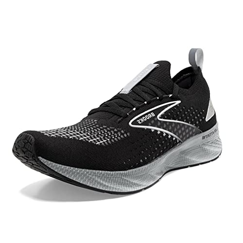 1103971D046 BROOKS MEN LEVITATE STEALTHFIT 6 SHOE, BLACK/GRAY/OYSTER, SIZE 11.5 Like New