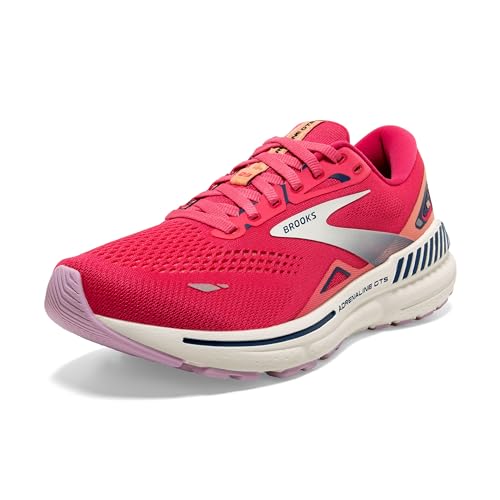 BROOKS WOMEN’S ADRENALINE GTS 23 SUPPORTIVE SHOE-RASPBERRY/PAPAYA/BLUE -SIZE 8.5 - Like New