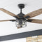 PROMINENCE HOME IDRIS 52" INDUSTRIAL STYLE LED CEILING FAN LIGHT 51662-01 - IRON Like New