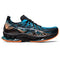 ASICS MEN'S GEL-KINSEI BLAST RUNNING SHOES SIZE 9.5 BLACK/ISLAND BLUE Like New