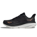 Hoka Women's Clifton 9 Sneaker - Black/Rose Gold - Size 6 - Like New
