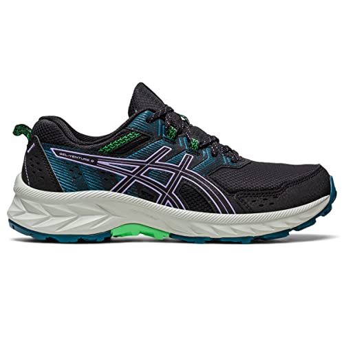 ASICS Women's Gel-Venture 9 Trail Running Shoe SIZE 10.5 BLACK/DIGITAL VIOLET - Like New