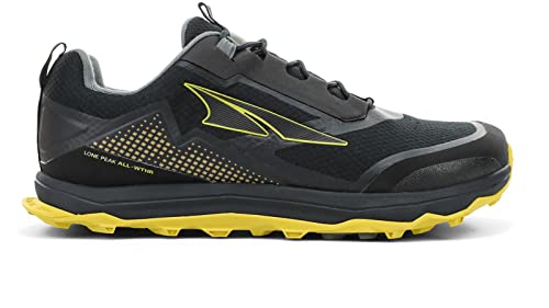 AL0A4VQG070 ALTRA MEN'S LONE PEAK ALL-WEATHER LOW BLACK/YELLOW SIZE 8.5 - Like New