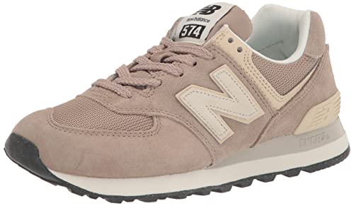 NEW BALANCE UNISEX ADULT 574 V2 LACE-UP SNEAKER, MENS SIZE 7.5, BEIGE/WHITE Like New