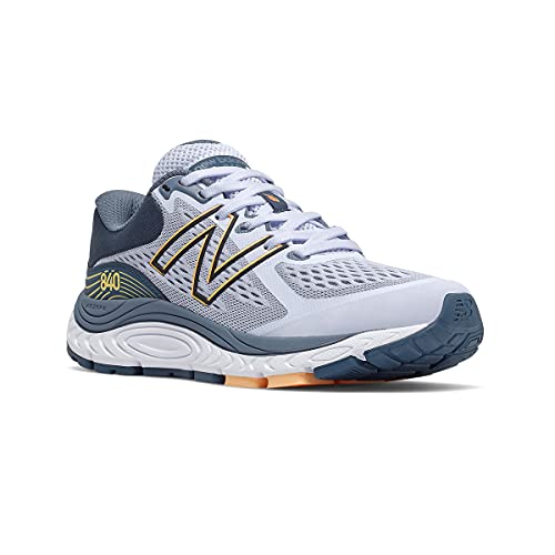 W840LA5 New Balance Women W840V5 Running Silent Grey/Light Mango SIZE 8 X-Wide - Like New