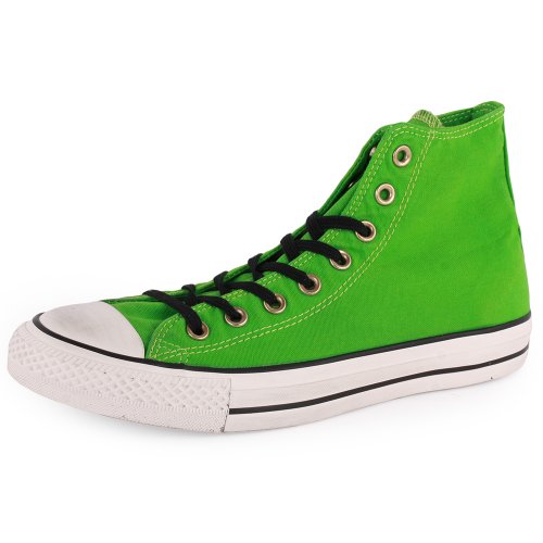 142226C CONVERSE CHUCK TAYLOR ALL STAR JUNGLE HI JUNGLE GREEN SNEAKERS, SIZE 8.5 Like New