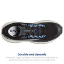 BROOKS WOMEN’S CALDERA 6 TRAIL RUNNING SHOE - BLACK/BLISSFUL BLUE/GRAY - SIZE 12 - Like New