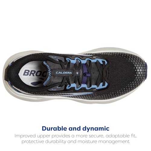 BROOKS WOMEN’S CALDERA 6 TRAIL RUNNING SHOE - BLACK/BLISSFUL BLUE/GRAY - SIZE 12 - Like New
