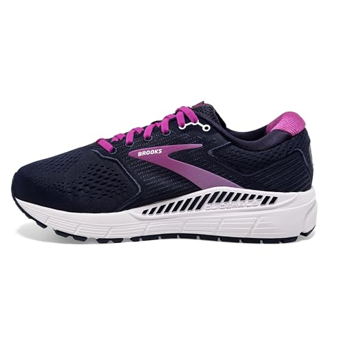 BROOKS WOMEN'S ARIEL '20 RUNNING SHOE PEACOAT/VIVID VIOLA/ WHITE SIZE 12 - Like New