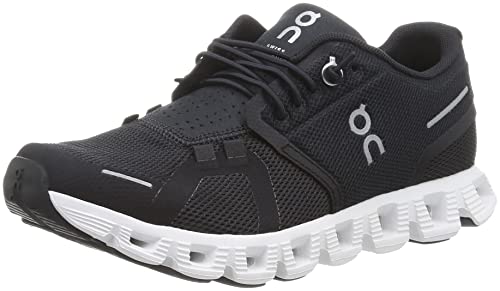 59.98904 On Running Cloud 5 Running Shoes WOMEN BLACK/WHITE SIZE 9 - Like New