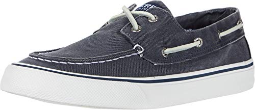 SPERRY MEN'S BAHAMA II BOAT SHOE 9, SALT WASHED NAVY, STS22017, SIZE 9 Like New