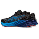 1011B458 ASICS Men's NOVABLAST 3 Running Shoes, Size 10, Black/Island Blue Like New