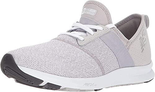 NEW BALANCE WOMEN'S FUELCORE NERGIZE V1 SNEAKER - WHITE/GRAY - SIZE 7 WIDE Like New