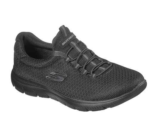 SKECHERS WOMEN'S SUMMITS SNEAKER - SIZE: WOMEN 7.5 - BLACK/BLACK - Like New