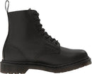22008001 DR. MARTENS WOMEN 1460 PASCAL W/ZIP MILLED NAPPA COMBAT BLACK SIZE 7 - Like New