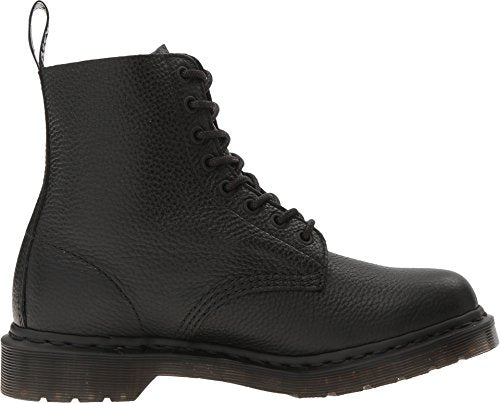 22008001 DR. MARTENS WOMEN 1460 PASCAL W/ZIP MILLED NAPPA COMBAT BLACK SIZE 7 - Like New