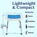 Medokare Shower Seat Inside Shower Bath Stool Medical Shower Chairs -White/Blue - Like New