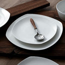 Stone Lain Willow Bone China 12-Piece Square Dinnerware Set - White - Like New