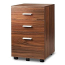 DEVAISE 3 Drawer Wood Mobile File Cabinet, Rolling Filing Cabinet - Walnut - Brand New