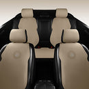 Tapha Luxury Suede Leather Universal Car Seat Cover 5Pcs, TAP-01MAD-B2 - Beige Like New