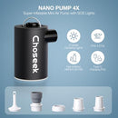 Choseek Ultra-Mini Air Mattress Pump 4X with Camping Light NP4X1600 - Black Like New