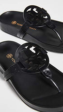 81032 TORY BURCH WOMEN'S MILLER CLOUD SANDALS PERFECT BLACK SIZE 8 Like New