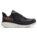 1127896 HOKA ONE ONE Clifton 9 Womens Shoes Black/Copper Size 8.5 - Like New