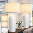 26inch Ceramic Table Lamps Set of 2, White Table Lamps for Bedroom Like New