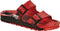 1019382 BIRKENSTOCK ARIZONA EVA NARROW FIT SANDAL WOMEN, SIZE 7, RED BLACK WHITE Like New