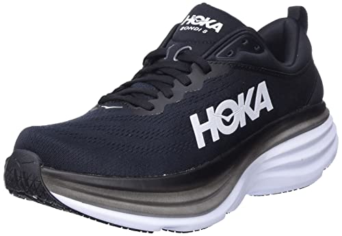 1127953 Hoka Men's Bondi 8, Black/White, Size 11.5 Wide - Scratch & Dent