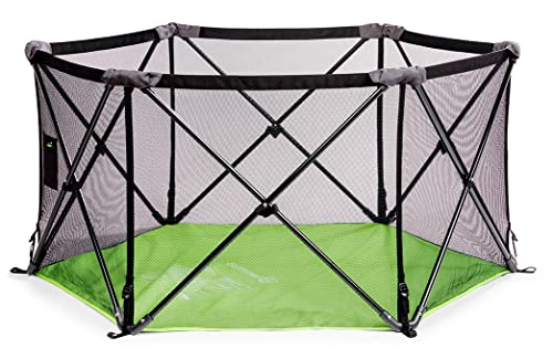 Summer Infant Pop ‘n Play Portable Playard, Green - Lightweight Play Pen Like New