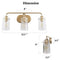 KSANA Gold Vanity Lights, 3-Light Modern Bathroom Light Fixture Like New