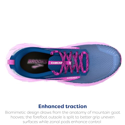 BROOKS WOMEN’S CASCADIA 17 TRAIL RUNNING SHOE - NAVY/PURPLE/VIOLET - SIZE 7.5 - Like New