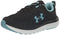 UNDER ARMOUR WOMEN'S CHARGED ASSERT 10 - SIZE 9.5 - BLACK/STILL WATER/HALO GRAY Like New