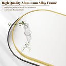 BEAUTYPEAK 26"X38" Arch Bathroom Mirror Wall Mounted Mirror Vanit - Black - Like New