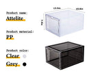 ATTELITE Clear Shoe Box Set of 8 Stackable Plastic Box,8PCs TMM YLY2046 - Clear - Like New