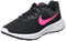 DC3729002 WOMEN NIKE REVOLUTION 6 NEXT NATURE SHOES SIZE 8, Black Pink Gray - Like New