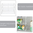 Smart Design Can Organizer for Pantry, Refrigerator, Cabinet, Spice Rack - White Like New