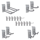 CROWNWALL SLAT WALL ACCESSORIES HEAVY DUTY STEEL HOOK KIT 20PCS, CW20-K - Silver - Like New
