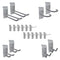 CROWNWALL SLAT WALL ACCESSORIES HEAVY DUTY STEEL HOOK KIT 20PCS, CW20-K - Silver - Like New
