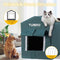 TURBRO HEATED CAT HOUSE OUTDOOR,INSULATED WEATHERPROOF IRON SHELTER CH17A - BLUE - Like New