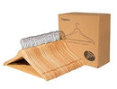 Topline Classic Wood Suit Hangers 30 Pack Natural Finish B07VPB5PLN - Like New
