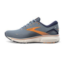 1103931D417 BROOKS MEN GHOST 15 SHOE FLINTSTONE/PEACOAT/ORANGE POP SIZE 10 - Like New