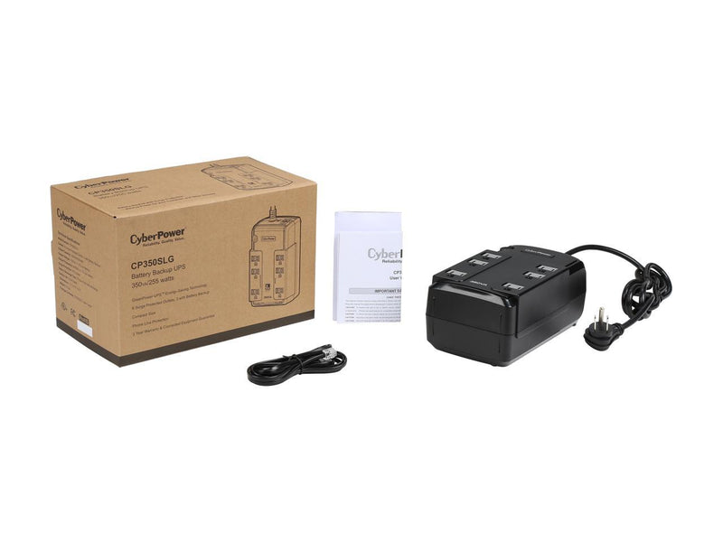 CyberPower Standby Series CP350SLG 350 VA 255 Watts 6 Outlets UPS