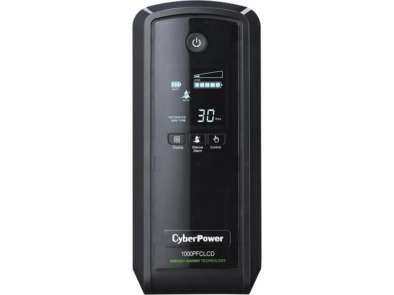 CyberPower TAA Compliant CP1000PFCLCDTAA UPS 1000VA 510W PFC Compatible Pure