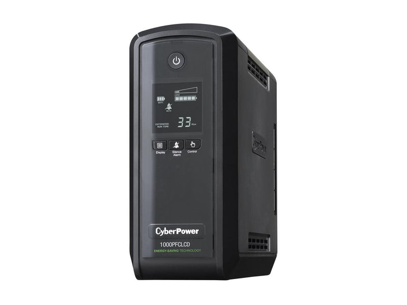 CyberPower TAA Compliant CP1000PFCLCDTAA UPS 1000VA 510W PFC Compatible Pure