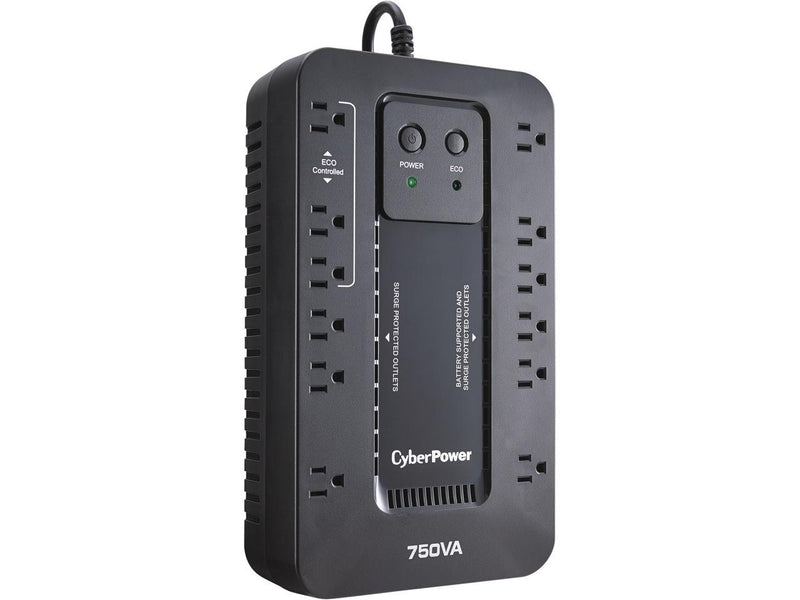 CyberPower EC750GTAA TAA Compliant UPS System - 750VA/450W, 120 VAC, NEMA 5-15P,