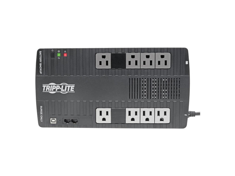 Tripp Lite VR550U Series 550VA 300W Line-Interactive UPS -8 NEMA 5-15R Outlets,